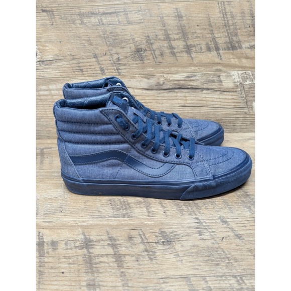 Vans Sk8-Hi Reissue Skate Sneakers Unisex 10W / 8.5M Navy Blue High Top - Picture 3 of 16